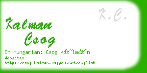 kalman csog business card